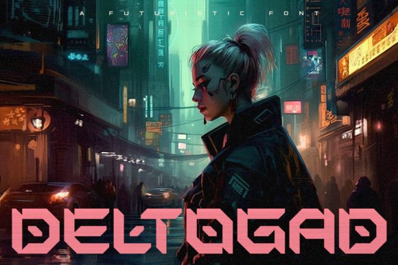 Deltogad: A Futuristic Display Font for Bold Brand Identities