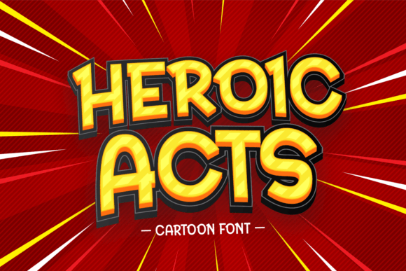 Heroic Acts: A Playful Display Font for Crafters and Product Designers