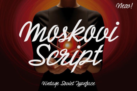 Moskovi Script: A Bold Typeface for Handmade Labels, Invitations, and Creative Packaging