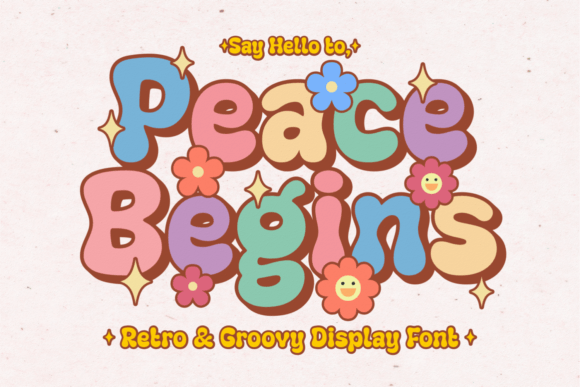 Peace Begins Font: A Groovy Touch for Modern Editorial Design