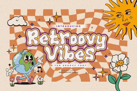 Retroovy Vibes: A Playful Display Font for Crafters & Product Makers