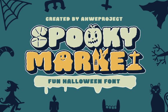 Spooky Market Font: Bold Display Typography for Halloween-Themed Web Design