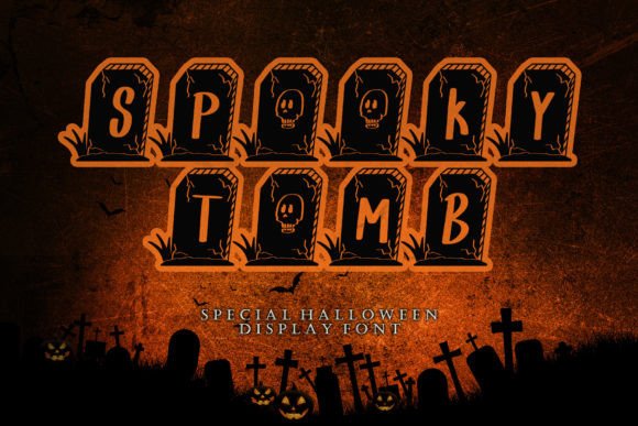Spooky Tomb: A Bold Display Font for Halloween-Themed Editorial Design