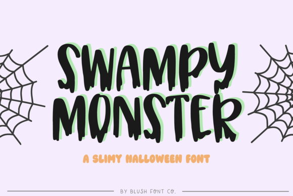 Swampy Monster Font: A Spooky Display Typeface for Halloween Branding